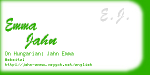 emma jahn business card